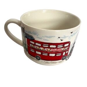 Cath Kidston Breakfast Coffee Tea Mug Cup British Guard Red Double Decker Bus